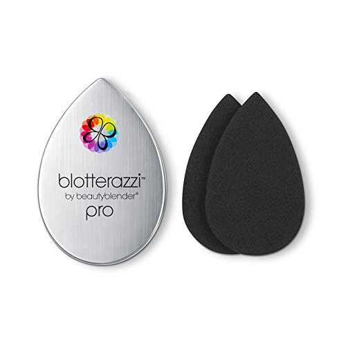 beautyblender  blotterazzi pro reusable makeup blotting sponge includes mirrored compact re-texturize makeup absorb excess oil and shine