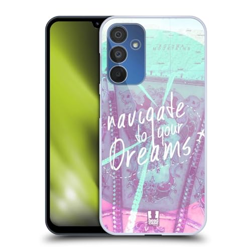 Head Case Designs Navigate To Your Dreams Frasi Wanderlust Custodia Cover Dura per Parte Posteriore Compatibile con Samsung Galaxy A15