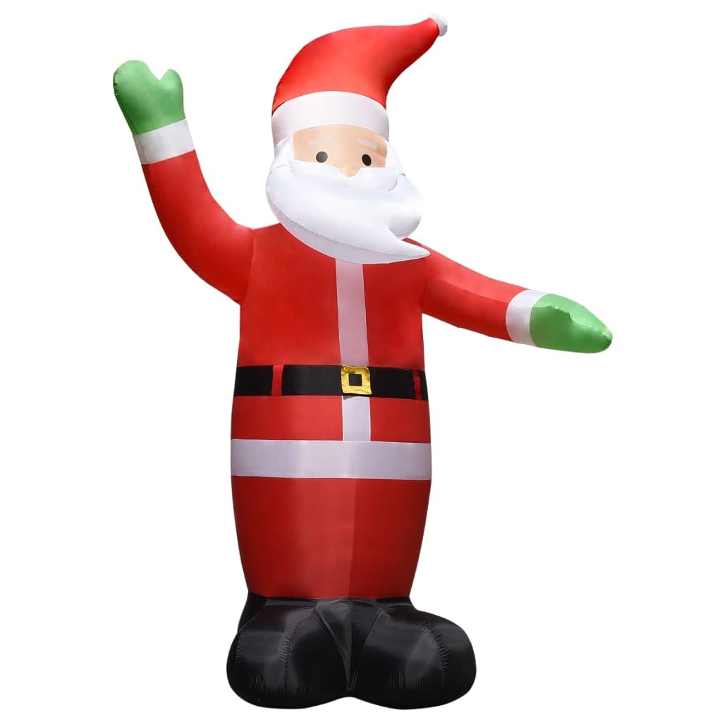 vidaXL Papá Noel Inflable con LED Adorno Navideño de Navidad Decoración Jardín Patio Entrada Ligero Resistente Impermeable IP44 4,5 M