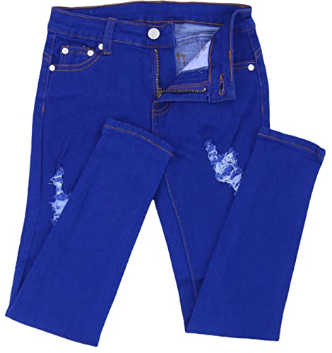 Image of ToBeInStyle Girl's Denim Easy Styling Classic Timeless Everyday Jeans Zip-Up Closure