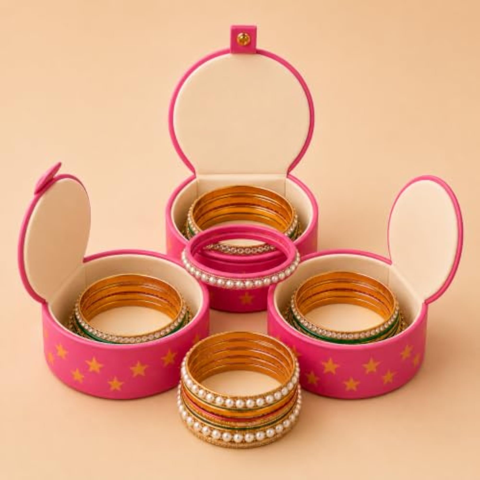 3pc Bangle Organizer Box Set with Soft Velvet Interior