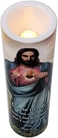 Vista 9 de Sagrado Corazón de Jesús, vela de oración devocional sin llama LED