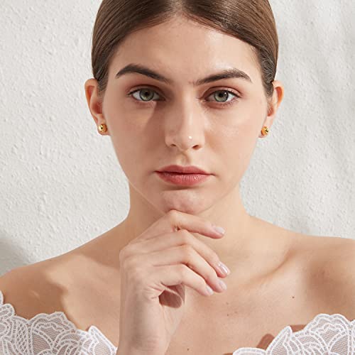 Ball Earrings Ball Stud Earrings Gold Ball Earrings For Women Silver Men Ball Earrings Bead Stud Earrings Sterling Silver Ball Earring Hypoallergenic Stud Earrings Ball Jewelry Han Han 5Mm #TOP5