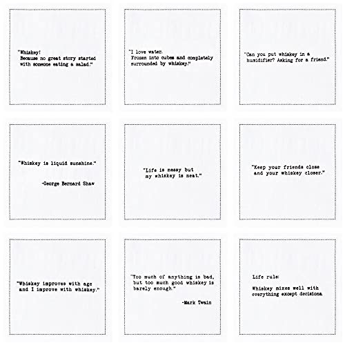 Five Star Napkins Whiskey Quotes Cotton Cocktail Napkins, Beverage Napkin, Bar Napkin, Party Napkins, Small Napkins,Napkins For Events,Holidays,Weddings,Parties 4.5"X4.5"-Single Use(50X) Disposable #TOP2