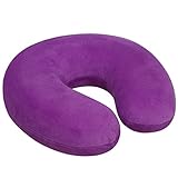 Yinglite Cuscino morbido per il collo in Memory Foam.cuscino di memoria.Cuscini da viaggio Micro Bead Head Restideale per viaggiare, spostarsi in auto, aereo, TV (porpora)
