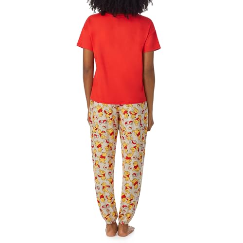 Image of Richard Leeds International Womens 2 Piece PJs Set - Disney | Hello Kitty | Snoopy - Short Sleeve Top & Jogger Lounge Sets