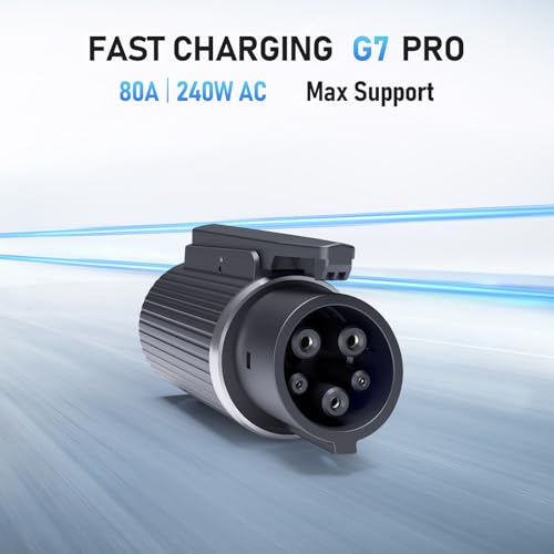 Image of Tesla to J1772 Adapter, Max 80A 240V Fast Charging J1772 EV Charger Adapter compatible with Ford, Cadillac, Rivian, BMW, Benz Electric Cars, Tesla Mobile charger /Wall Connectors /Destination Chargers