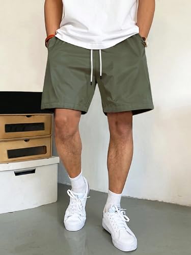 Image of QNIM Shorts for Men | Casual Cotton Drawstring Summer Shorts | Relaxed Fit Comfortable Chino Half Pants with Pockets | Stylish Lounge Wear & Everyday Outdoor Streetwear (Q-81-84)