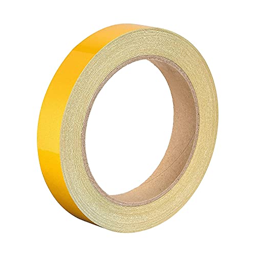 Image of EURO Car Reflective Body Self-Adhesive Glow in the Dark Strip Vinyl Neon Tape | 2 cm X 10 meter (Yellow)