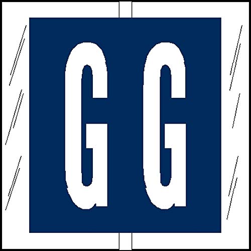 Tabbies Original COL'R'TAB 12100 Series Alpha Labels, Blue, G, 1-1/2"H x 1-1/2"W, Heavy Duty & Fade-Resistant, Made in the USA, 500 Labels/Roll