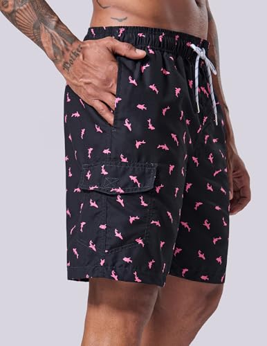 Short de bain séchage rapide homme doublure maille cargo 22cm