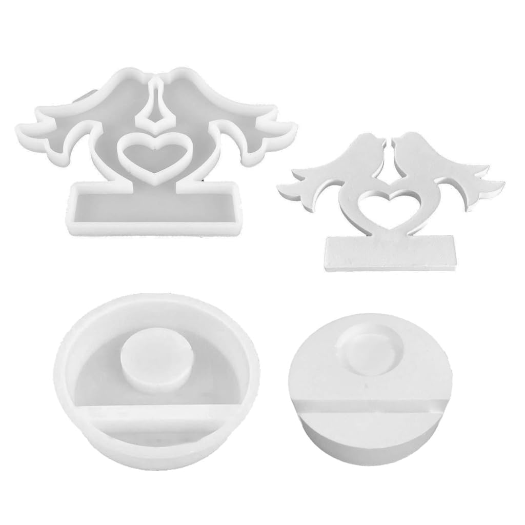 Portacandele in silicone per candele, stampi in ghisa, decorazione da tavolo, per uccelli d'amore