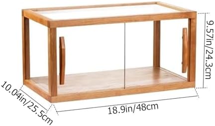Wooden Bakery Display Case with Glass Doors - Countertop Pastry Cabinet for Cookies, Desserts & Cupcakes - Ideal for Bakeries, Cafés & Dessert Shops