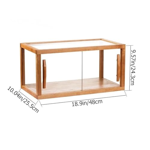 Bäckerei-Vitrine aus Holz mit Glastüren, Aufsatzvitrine für Gebäck, Kekse, Desserts, Cupcakes