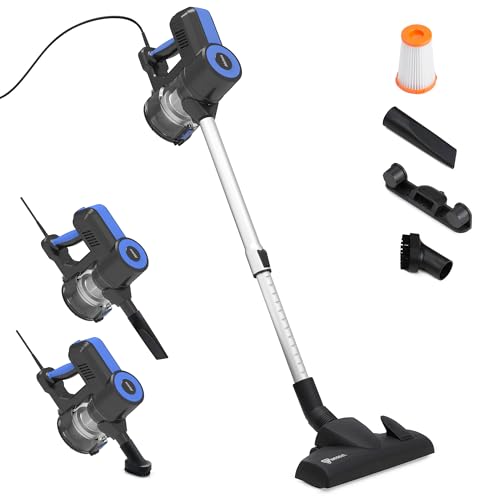 Akitas S12 kabelgebundener Staubsauger Handstaubsauger mit Kabel 2 in 1 beutelloser Staubsauger mit Deutscher Wessel Werk Kopfdüse geringes Gewicht