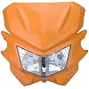 GOOFIT Motorcycle Dirt Bike Universal 12V 35W Headlights Fairing Light Headlamp Replacement for KX125 KX250 KXF250 KXF450 KLX200 KLX250 KLX450 Off Road Orange