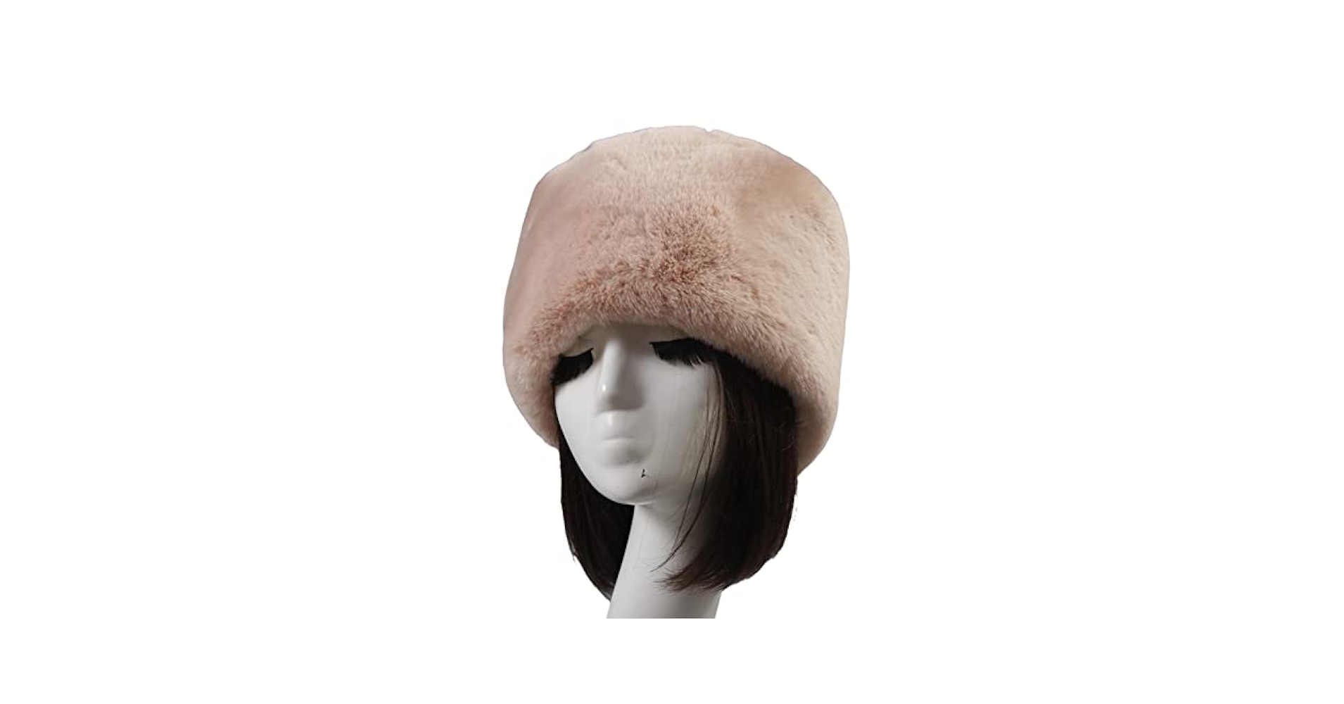 Altsuceser Furry Beanie Flat Top Hat, Brimless Winter Faux