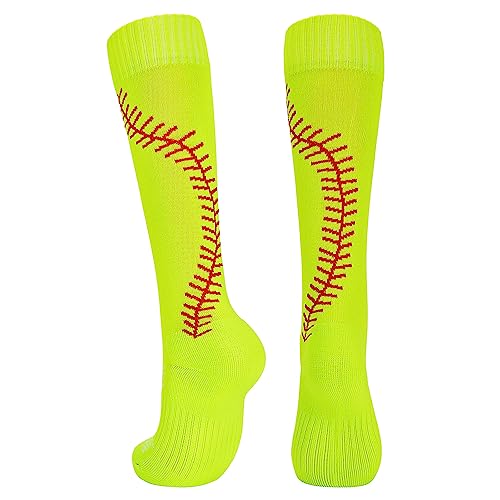American Trends Softball Socks for Youth Girls & Adult Baseball Softball Socks Athletic Socks with Stitchs Youth Girls