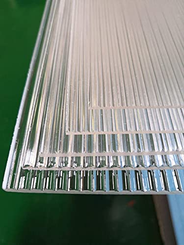 Image of Plexiglass Perpex 1 /8' Acrylic Striped Wave Board, 12in PMMA /Acrylic Streak Striped Sheet