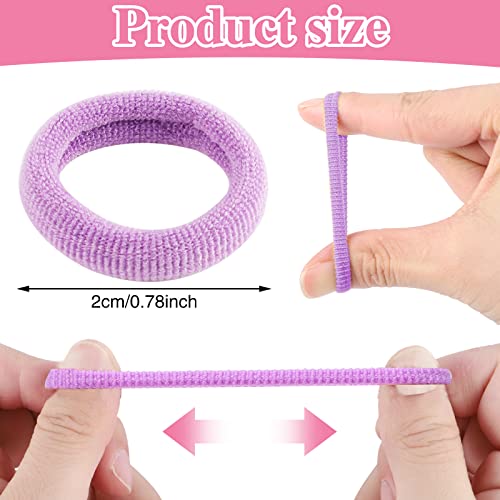 400Pcs Baby Hair Ties, 2Cm Multicolor Toddler Hair Ties For Girls And Kids Cotton Soft Seamless Ponytail Holders Summer Accessories #TOP1