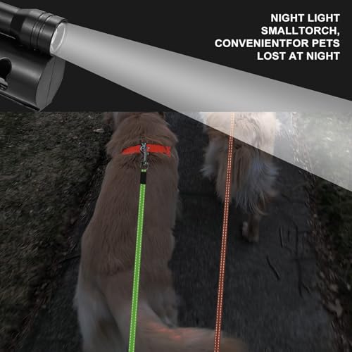 Laisse double rétractable pour chien robuste en nylon avec lampe torche - 4