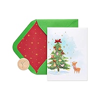 Papyrus Chanukkah-Karte „Happy Lamakah“ – Mit Lama-Design, Goldprägung & Umschlag (12,7 X 17,8 Cm)