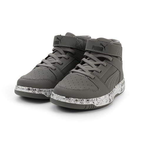 Image of PUMA Kids' Rebound Layup Mid Hook and Loop Sneakers