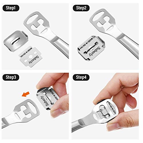 100Pcs Callus Shaver Replacement Blades, Corn Plane Blades for Hard Skin Remover Hand Foot File Foot Care Pedicure Tools