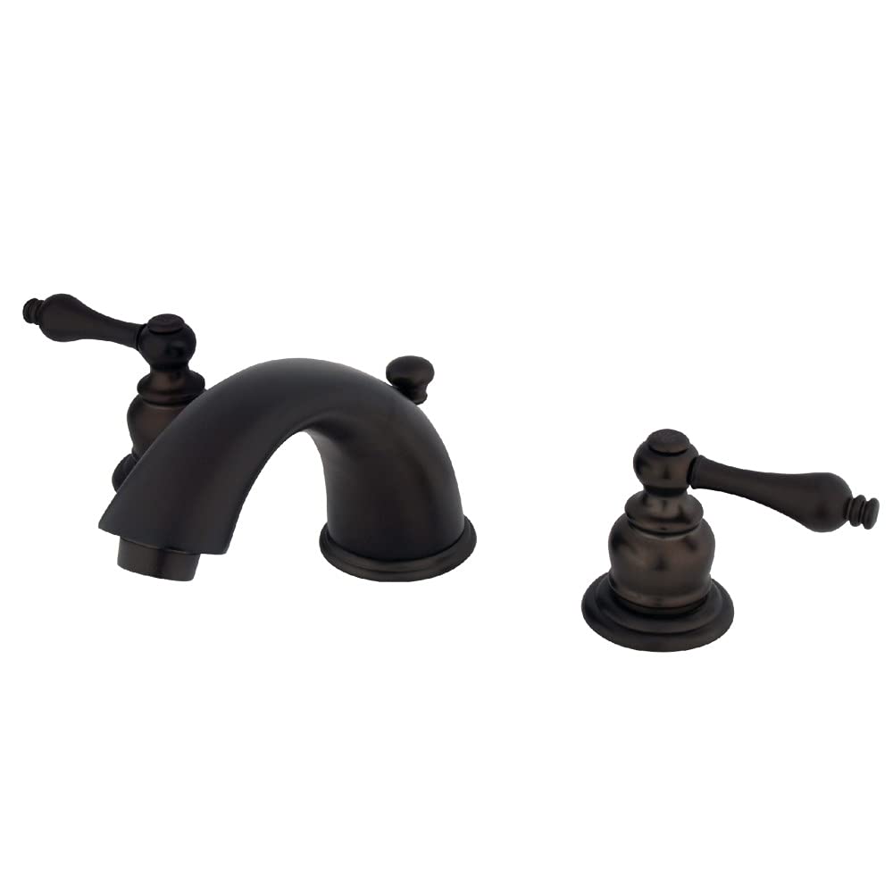 Kingston Brass KB975AL Victorian Widerspread Lavatory musluk with metal kolu Handle, Oil Rubbed bronz by Kingston Brass