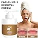 Facial Depilatory Cream, Coconut Hair Remover Cream for Upper Lip and Chin for Women Face Hair Remover for Sensitive Skin Gentle and Non-Irritating 3.52 FL.OZ