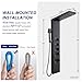 ROVATE Shower Panel Tower System with Rainfall Waterfall Shower Head, Elegant Matte Black 4-in-1 Shower-Tower with Jets and Handheld, Stainless Steel Shower Column High Pressure