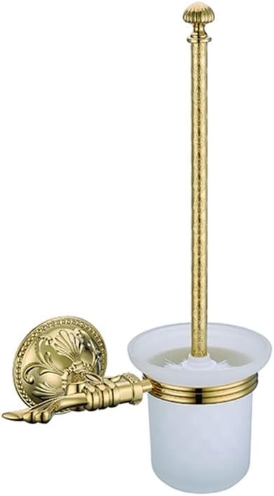 LSLYTQ Luxury Gold Bathroom Hardware Sets, Towel Rack Ring, Paper Holder, Toilet Brush Holder, Towel Holder, Hook, Glass Soap Dish Plate