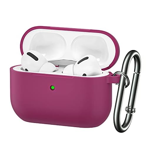 BRG for Airpods Pro Case,Soft Silicone Skin Cover Shock-Absorbing Protective Case with Keychain for Apple Airpods Pro [Front LED Visible]