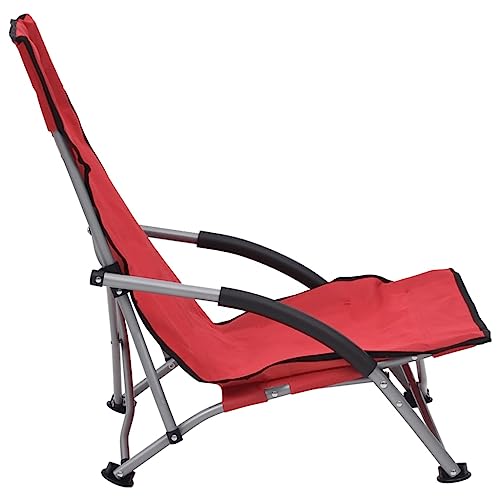 Chaises de plage pliantes rouges compactes pour optimiser l'espace du balcon - 5