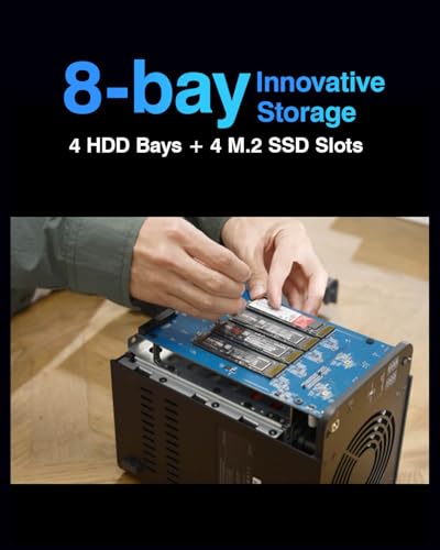 Image of TERRAMASTER D8 Hybrid HDD NVMe Enclosure USB 3.2 Gen 2 10Gbps Type C 8Bay USB Storage (Diskless)