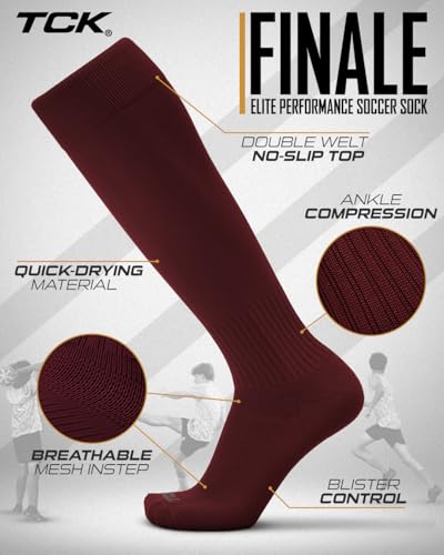 Image of Finale Soccer Socks Youth & Adult | Knee High Men's & Kids Soccer Socks | Stretch Fit for Shin Guards | Made in the USA