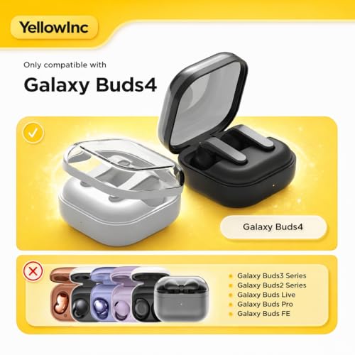 Image of Leather Texture Case for Samsung Galaxy Buds 4 and 4 Pro with Carabiner, Built-in Phone Stand, Locking-Switch Design Business Cover (Black, Leather with Stand)