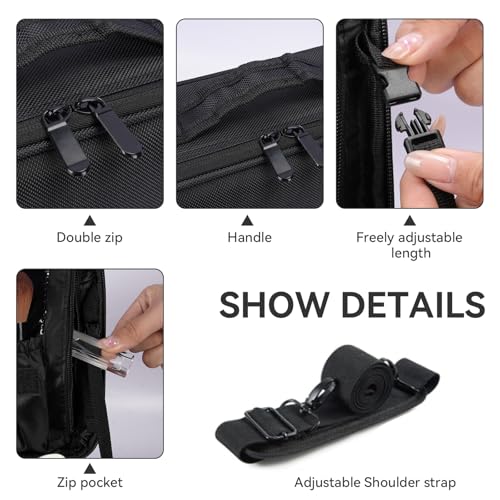 TAVADA Bolsa de Maquillaje,Estuche de Maquillaje de Viaje,Neceser de Maquillaje Profesional,Maletin Maquillaje con Espejo,Make Up Bolso de Cosméticos Portable con Divisiones Extraíbles - imagen 6