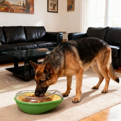 Buxuaaaa Katzenleckerli Spender Futterspender, Haustier Puzzle Spielzeug, Ball Design, auslaufendes Futter, Fütterungsspielzeug für Hunde, geistige Stimulation, langsamer Futterspender für H-9