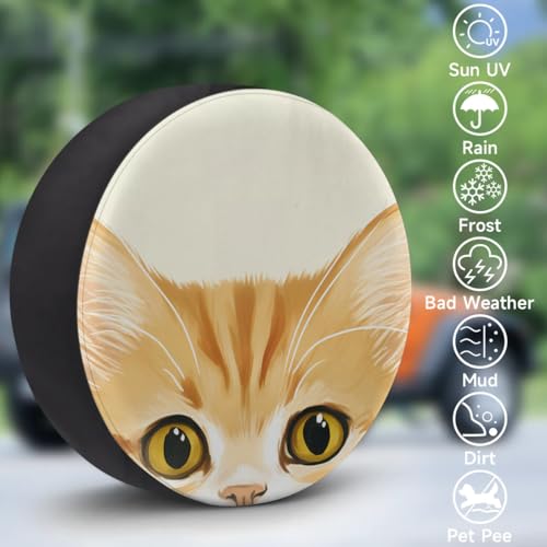 Image of Spare Tire Cover for RV Trailer, Funny Cats Tire Covers Universal Fit for Travel Trailer Camper Jeep RV SUV Truck Waterproof Wheel Cover (16 inch for Diameter 29 inch - 31 inch)