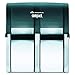 Compact 4-Roll Quad Coreless High-Capacity Toilet Paper Dispenser by GP PRO (Georgia-Pacific), Translucent Smoke, 56744, 11.750
