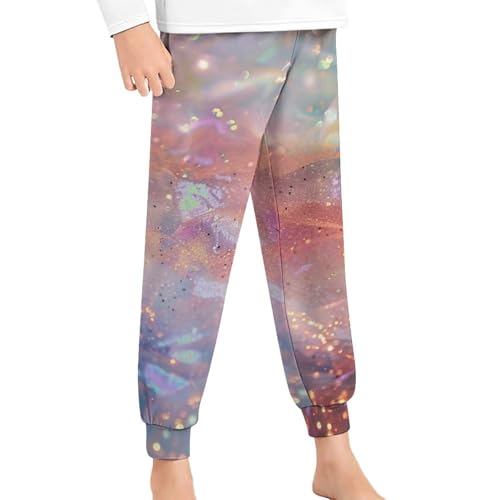 Rainbow Color Glitter SparkleChildren's Home Pajamas, Simple And Versatile, Suitable for Daily Wear110CM