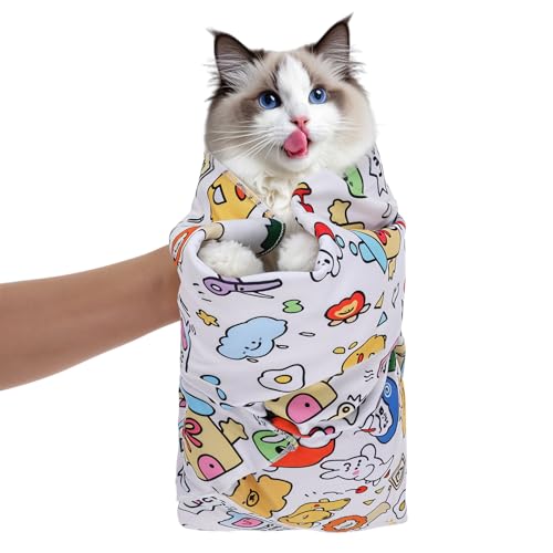 Graffiti   Envoltura para gatos de color para el aseo del gato, para cortar las uñas, 80 x 80 cm, autoadhesiva, antimordeduras, antiarañazos, herramienta multifuncional para cortar las uñas de forma