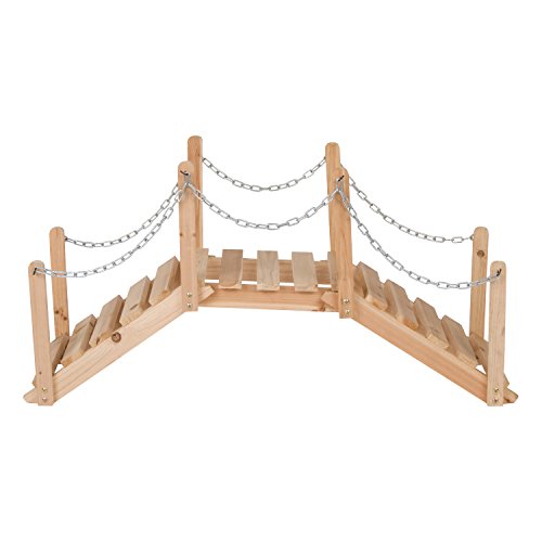 Shine Company 4693N 4963N Decorative Cedar Wood Garden Bridge thumb #1