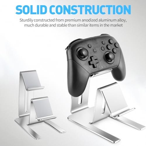 Controller Holder โ 2 Tier Universal Aluminum Display Stand Accessories PC Gaming Desk Decor Stuff Gamer Gifts for Xbox Series X S, Elite 2, PS5, PS4, PS3, Switch Pro and Almost All Controller - Image 5