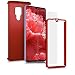 Produktbild kwmobile Hülle kompatibel mit Huawei Mate 20 X - komplette Abdeckung - inkl. Displayschutz - Case Metallic Dunkelrot