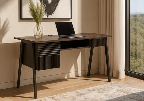 Mendler Schreibtisch HWC-O40, Bürotisch Computertisch, MDF...