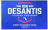 Ron Desantis Florida Governor Keep Florida Free Blue Premium Quality Heavy Duty Fade Resistant 3x5 3'x5' 100D Woven Poly Nylon Flag Banner Grommets