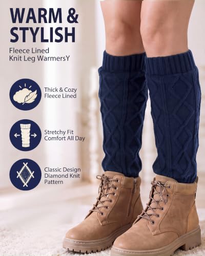 Image of Shihanee Winter Fleece Lined Leg Warmers for Women