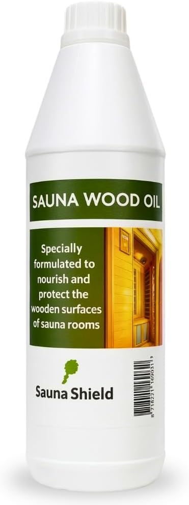 Sauna Wood Oil 34 fl oz – Pharma-Grade Paraffin, Protects & Nourishes Wood